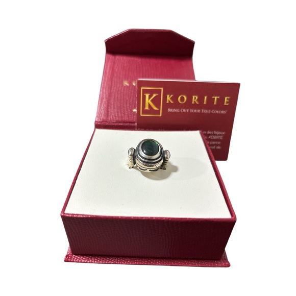 KORITE Women’s Sterling Silver Ammolite Ring - Picture 4 of 5